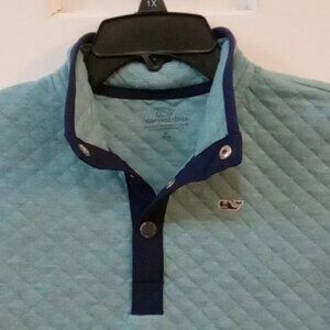 COPY - Vineyard Vines Boy's Quilted Long Sleeve Shirt Size M (10-12) Teal